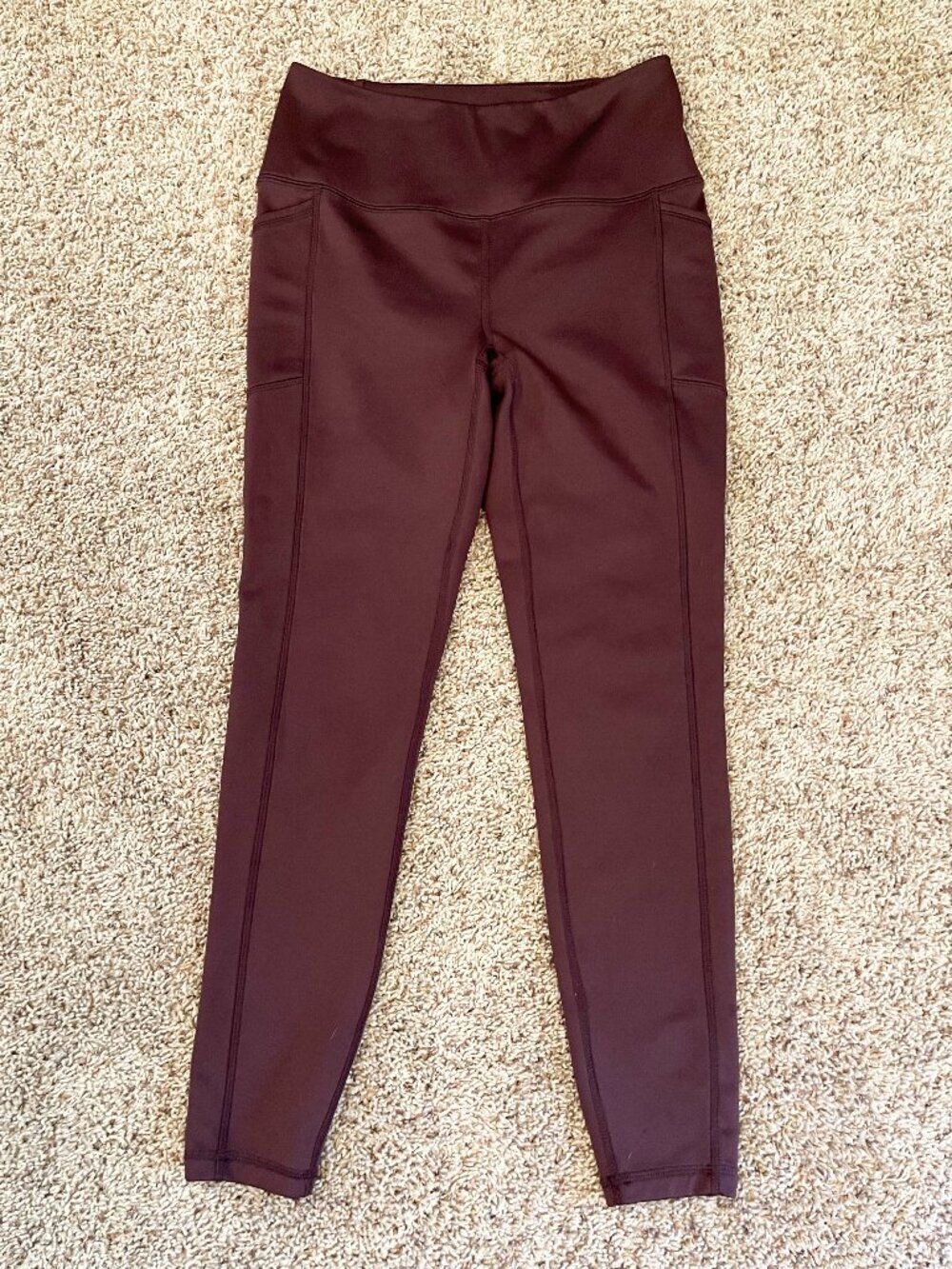 Spyder Active Burgundy High Rise Pocket Leggings Women’s Medium Athleisure